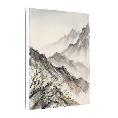 Spring Mountain Mist Texture Canvas Art | Warm Decor