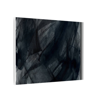 Deep Tones Dark Japandi Charcoal Canvas Art