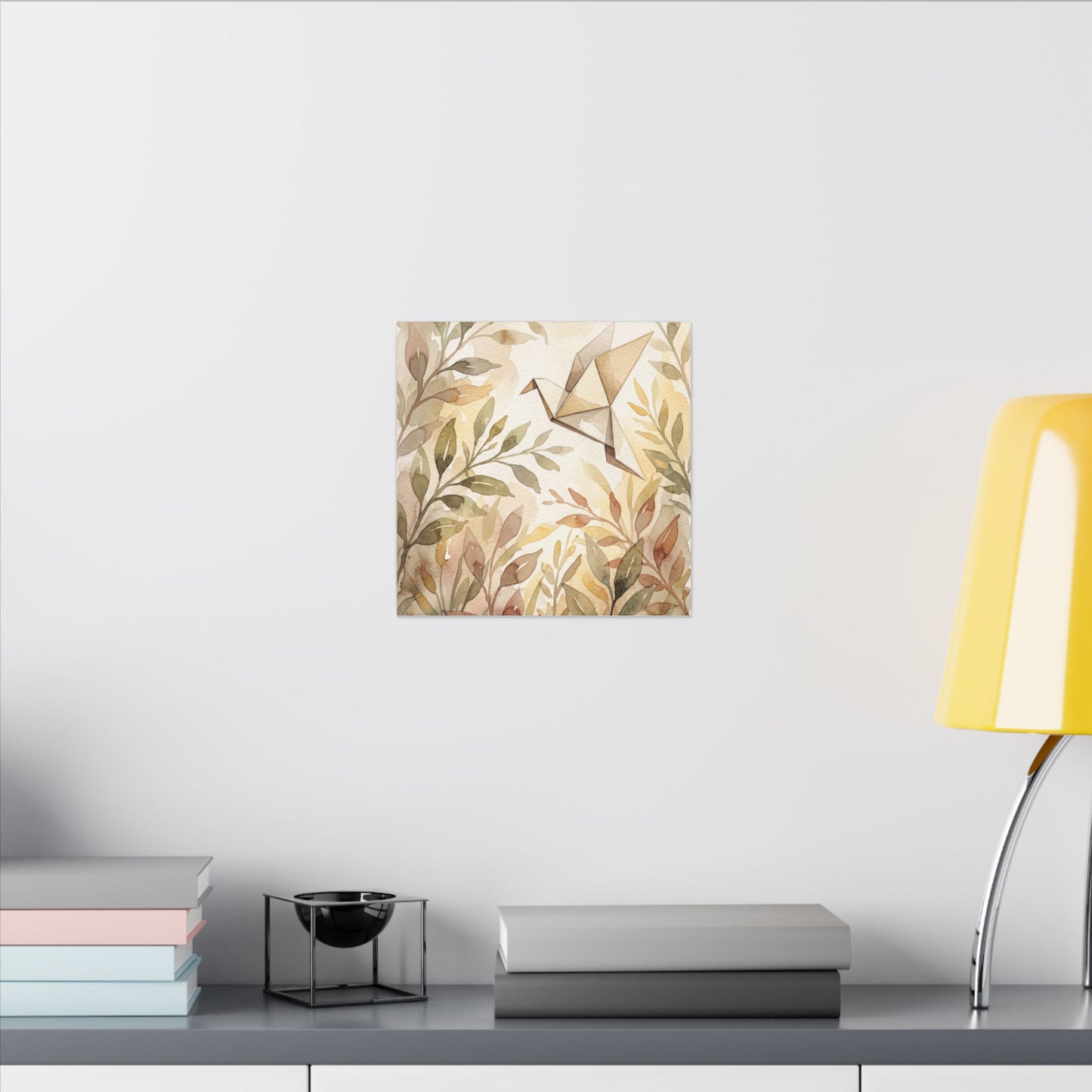Fukinsei Paper Fold Canvas Art - Japandi Watercolor