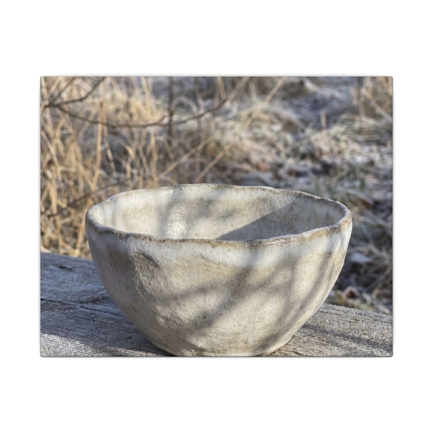 Dappled Ceramic Bowl Canvas Art - Japandi Fukinsei