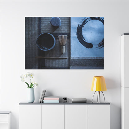 Tea Ceremony Enso Canvas Art | Calm Zen Art
