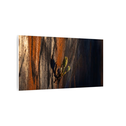 Rust Patina Charcoal Ink Canvas Art | Moody Dark Japandi Art