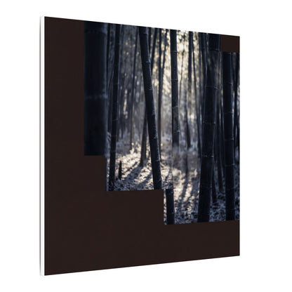 Bamboo Grove Canvas Art | Winter Dark Japandi Moody Minimal Art