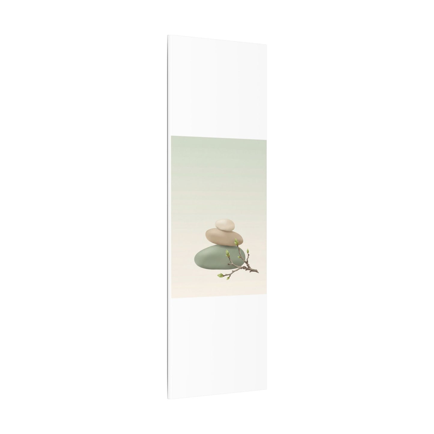 Dawn River Stones Canvas Art - Japandi Fukinsei