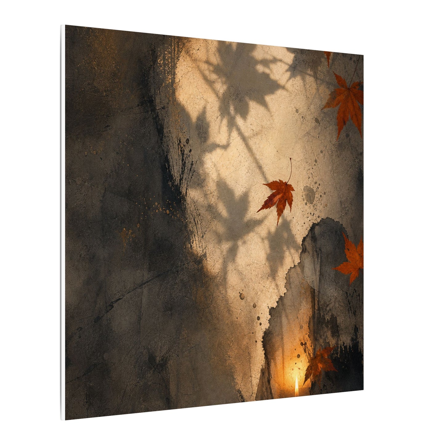 Shadow Play Texture Canvas Art | Neutral Japandi Art