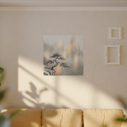 Pine Tree Canvas Art | Winter Japandi Japanese Pattern Art