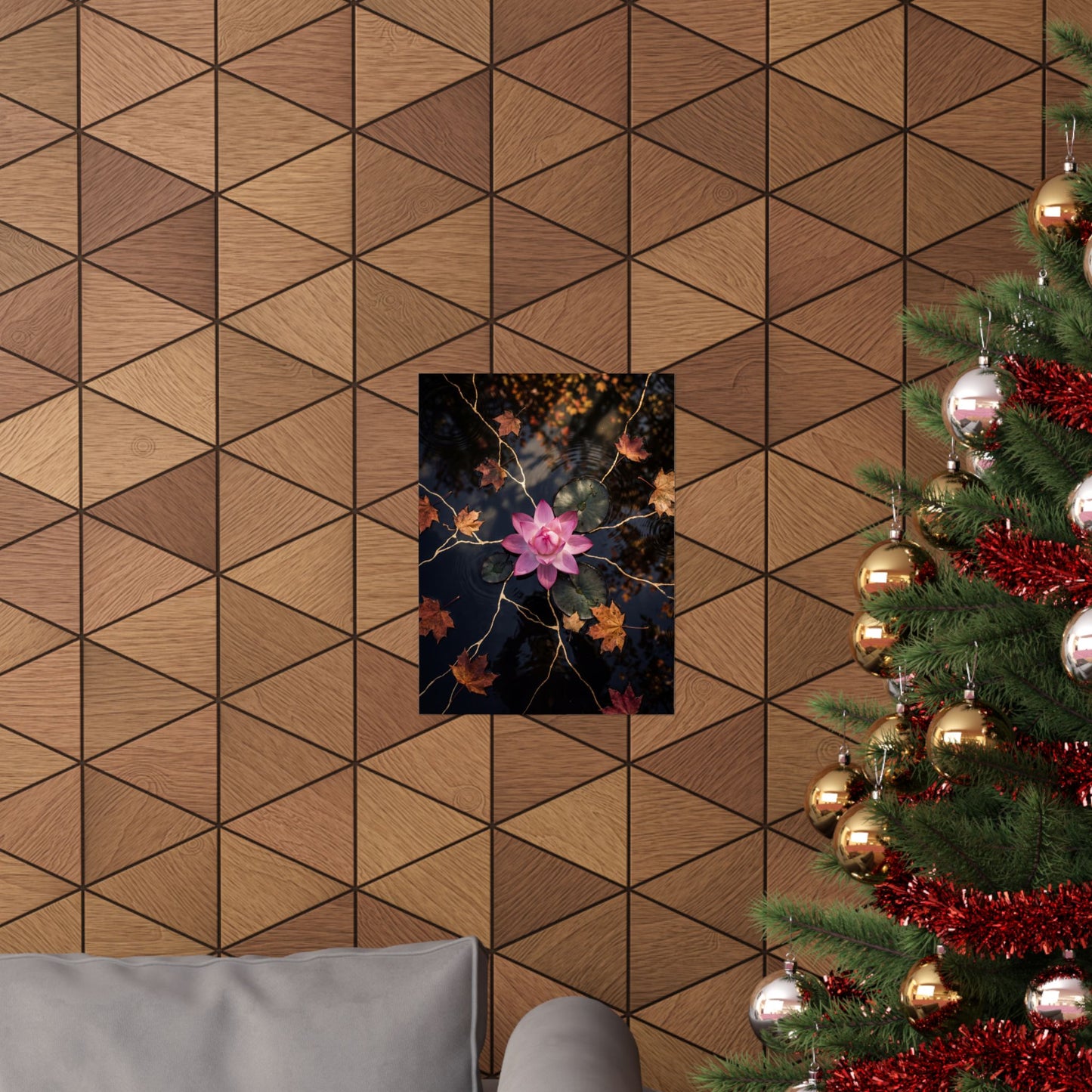 Dappled Lotus Flower Wall Art Print - Kintsugi Ma
