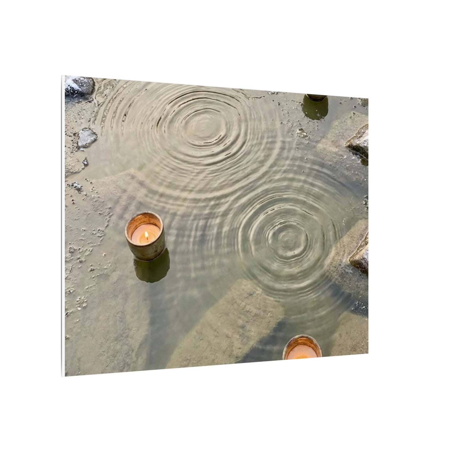 Water Ripple Canvas Art | Winter Japandi Japanese Pattern Art