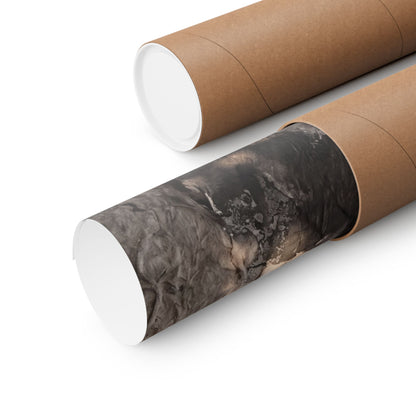 Japandi Shadow Play in Candlelight | Texture Wall Art Print
