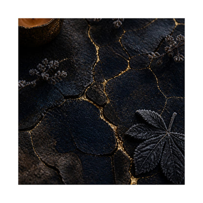 Luxurious Cracked Earth Wall Art Print - Moody Minimal Dark Japandi