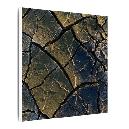 Winter Cracked Earth Moody Minimal Canvas Art | Atmospheric Decor