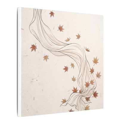 Japandi Silk Drape in Dawn | Minimal Line Canvas Art