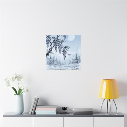 Seijaku Wisteria Canvas Art - Zen Sumi E