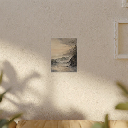 Ocean Wave Spring Canvas Art | Japandi Elegant Design