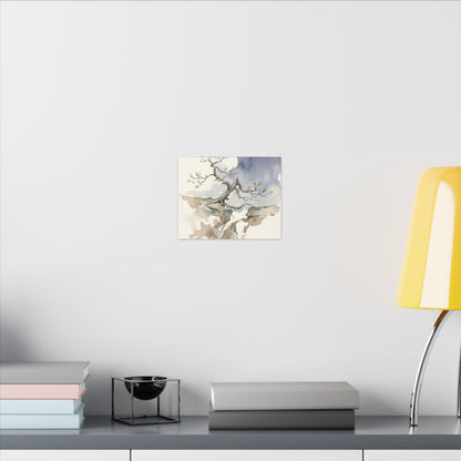 Moonlight Pine Tree Canvas Art - Japandi Ma