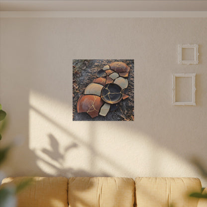 Winter Broken Pottery Gold Vein Canvas Art | Beautiful Decor