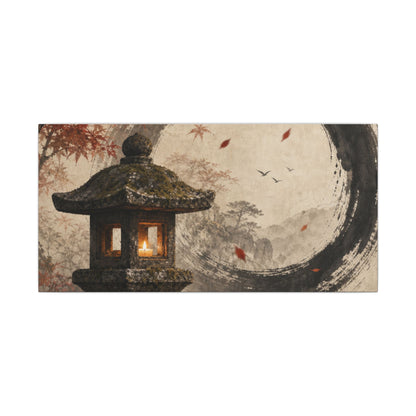 Ma Stone Lantern Canvas Art - Zen Enso