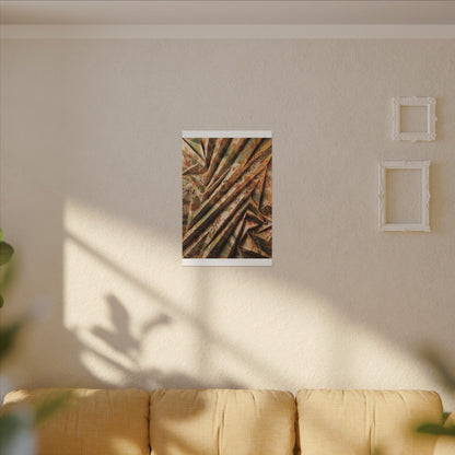 Paper Fold Autumn Canvas Art | Japandi Earthy Design