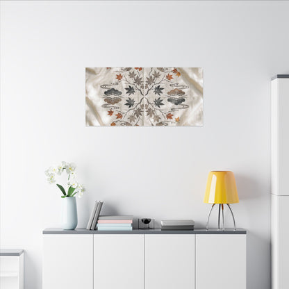 Elegant Silk Drape Canvas Art - Japanese Pattern Japandi