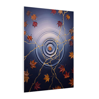 Kintsugi Water Ripple in Dawn | Gold Vein Canvas Art