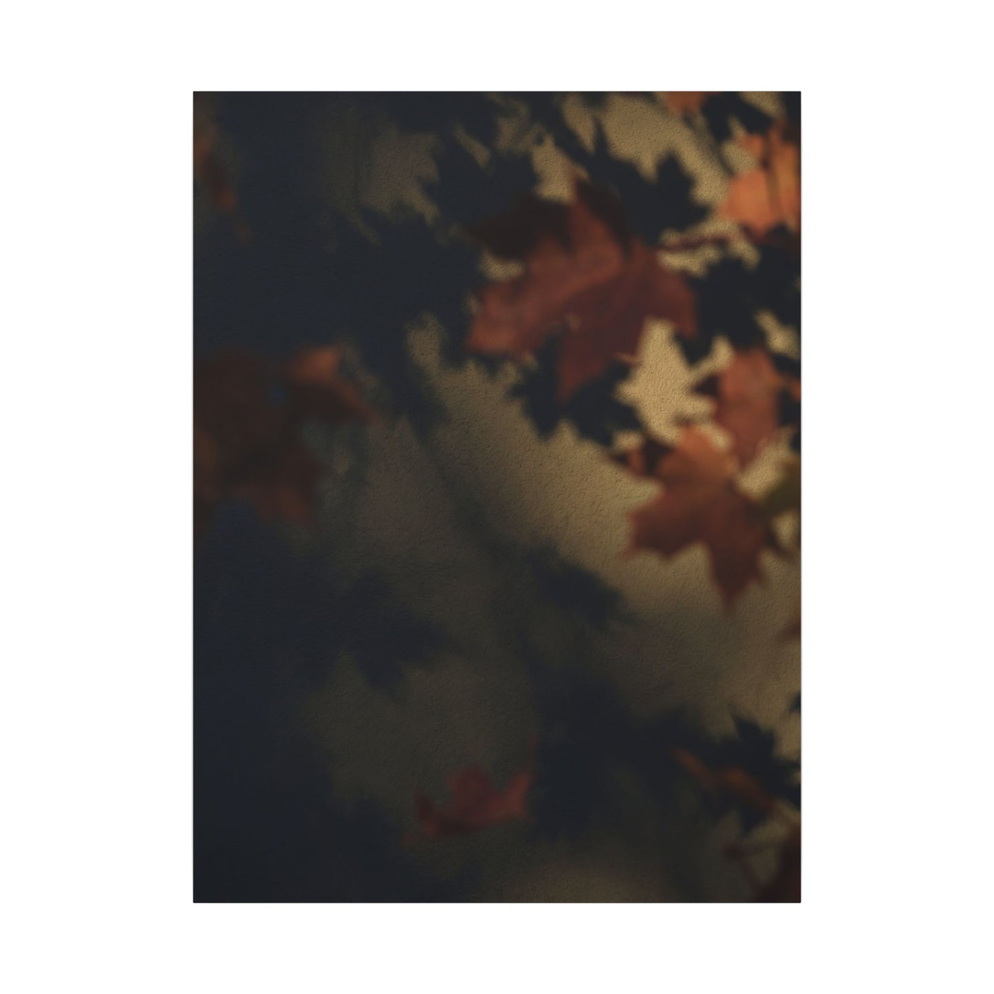 Shadow Play Canvas Art | Autumn Dark Japandi Moody Minimal Art