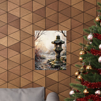 Healing Stone Lantern Wall Art Print - Broken Beauty Kintsugi