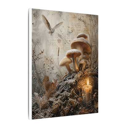 Wild Mushrooms Texture Canvas Art | Elegant Japandi Art