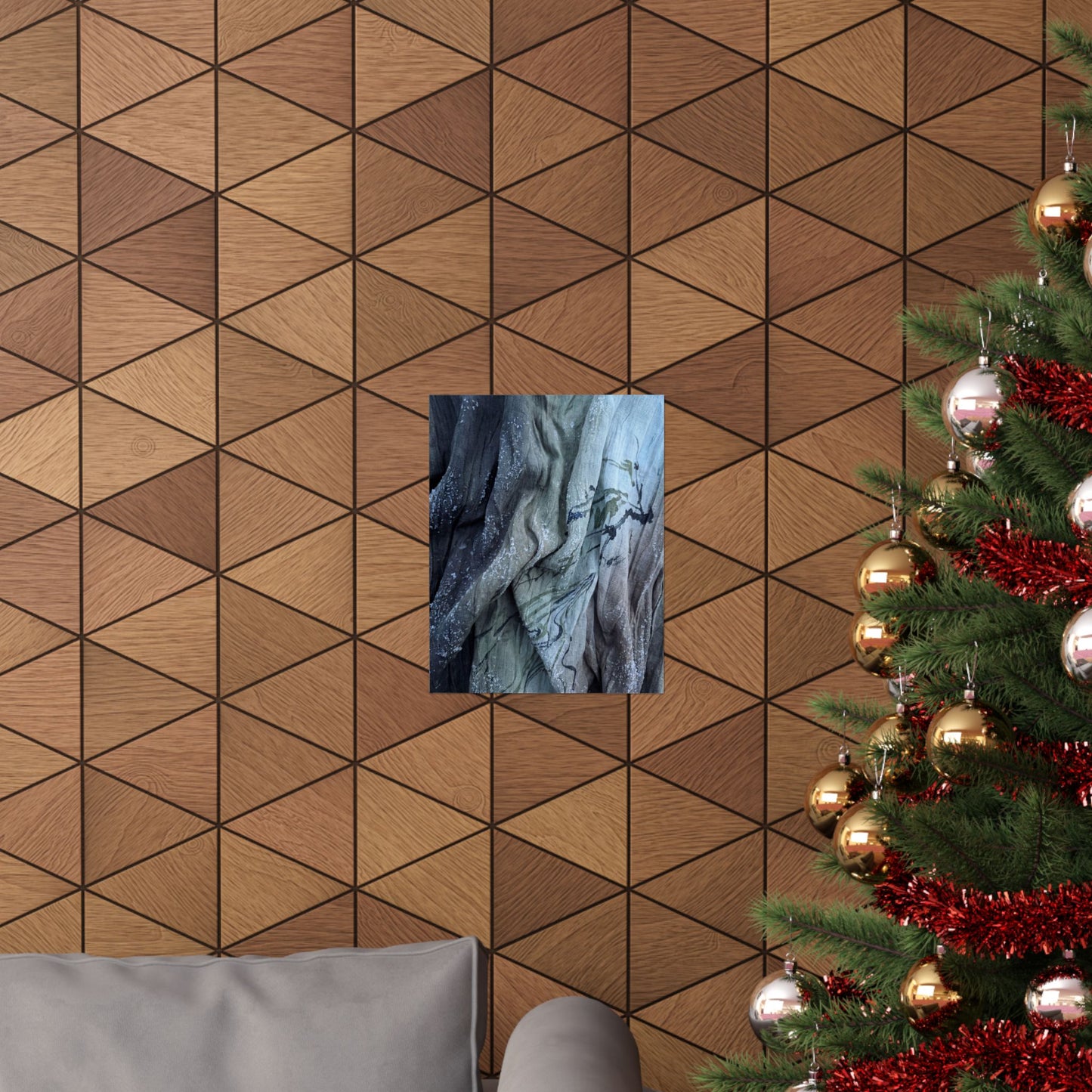 Silk Drape Winter Wall Art Print | Japandi Elegant Design