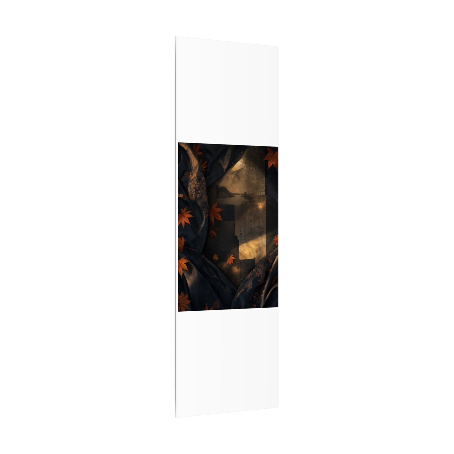 Autumn Silk Drape Shadow Zen Canvas Art | Bold Decor
