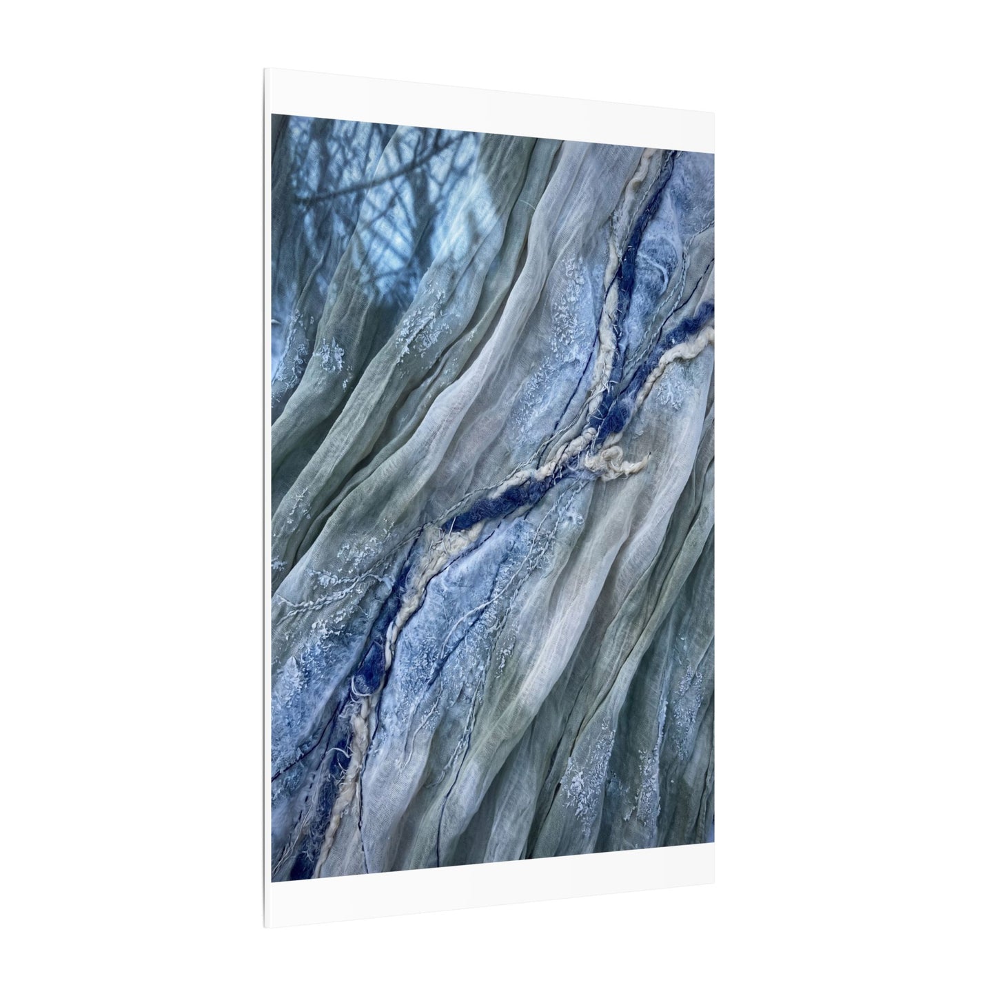 Moonlight Silk Drape Canvas Art - Japandi Mono No Aware