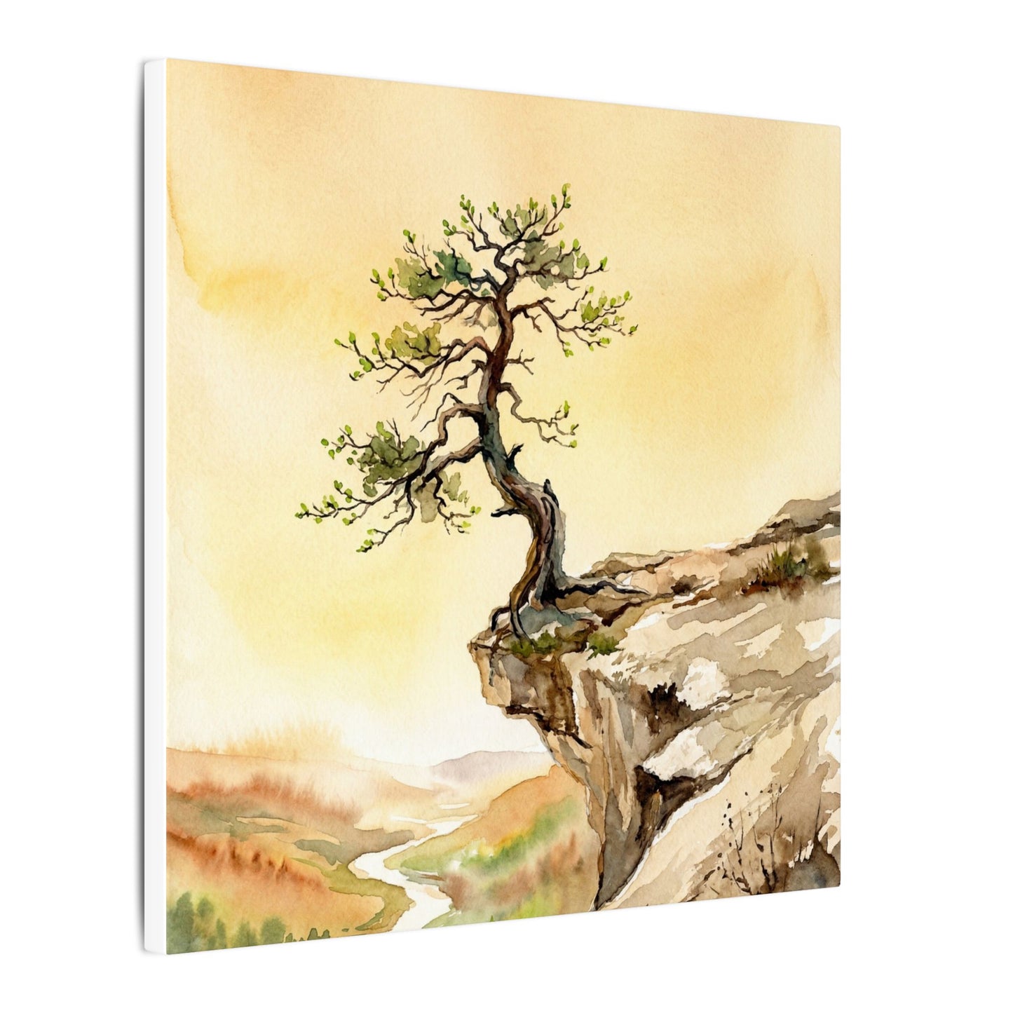 Golden Hour Pine Tree Canvas Art - Japandi Fukinsei