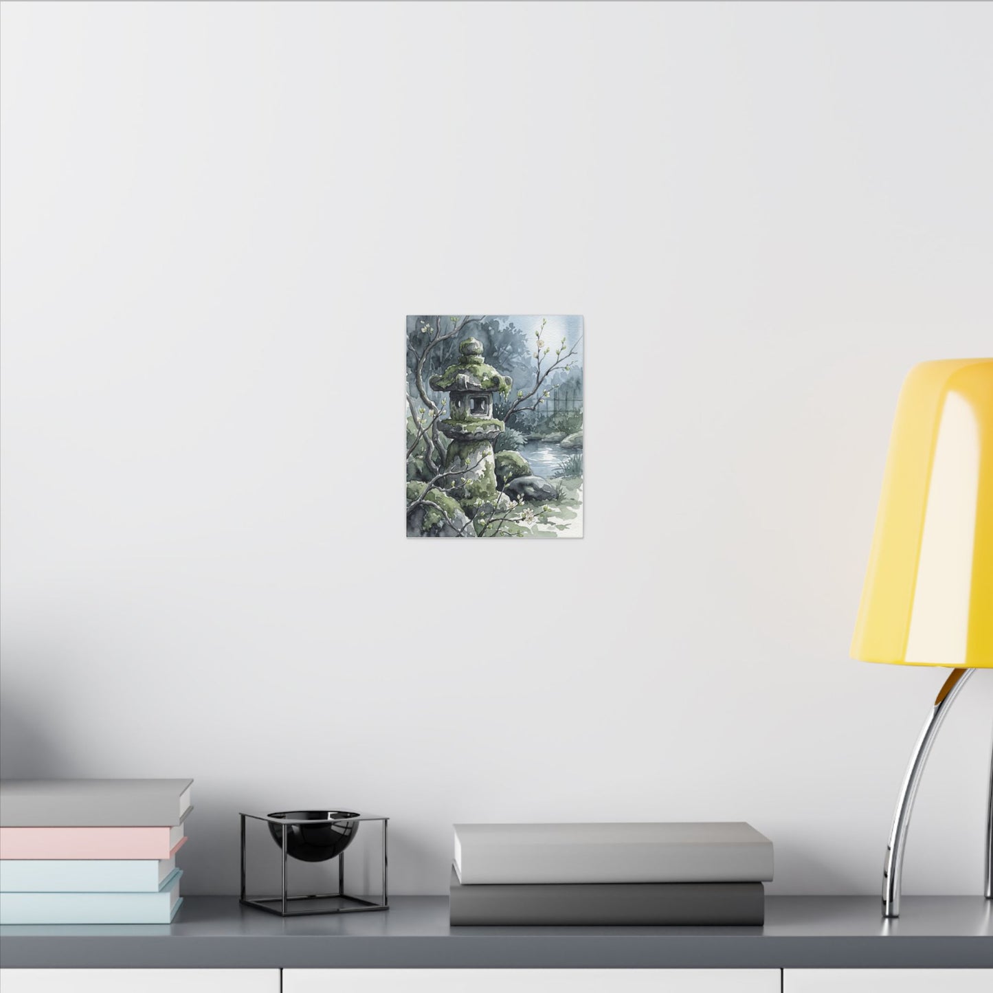 Moonlight Stone Lantern Canvas Art - Japandi Seijaku