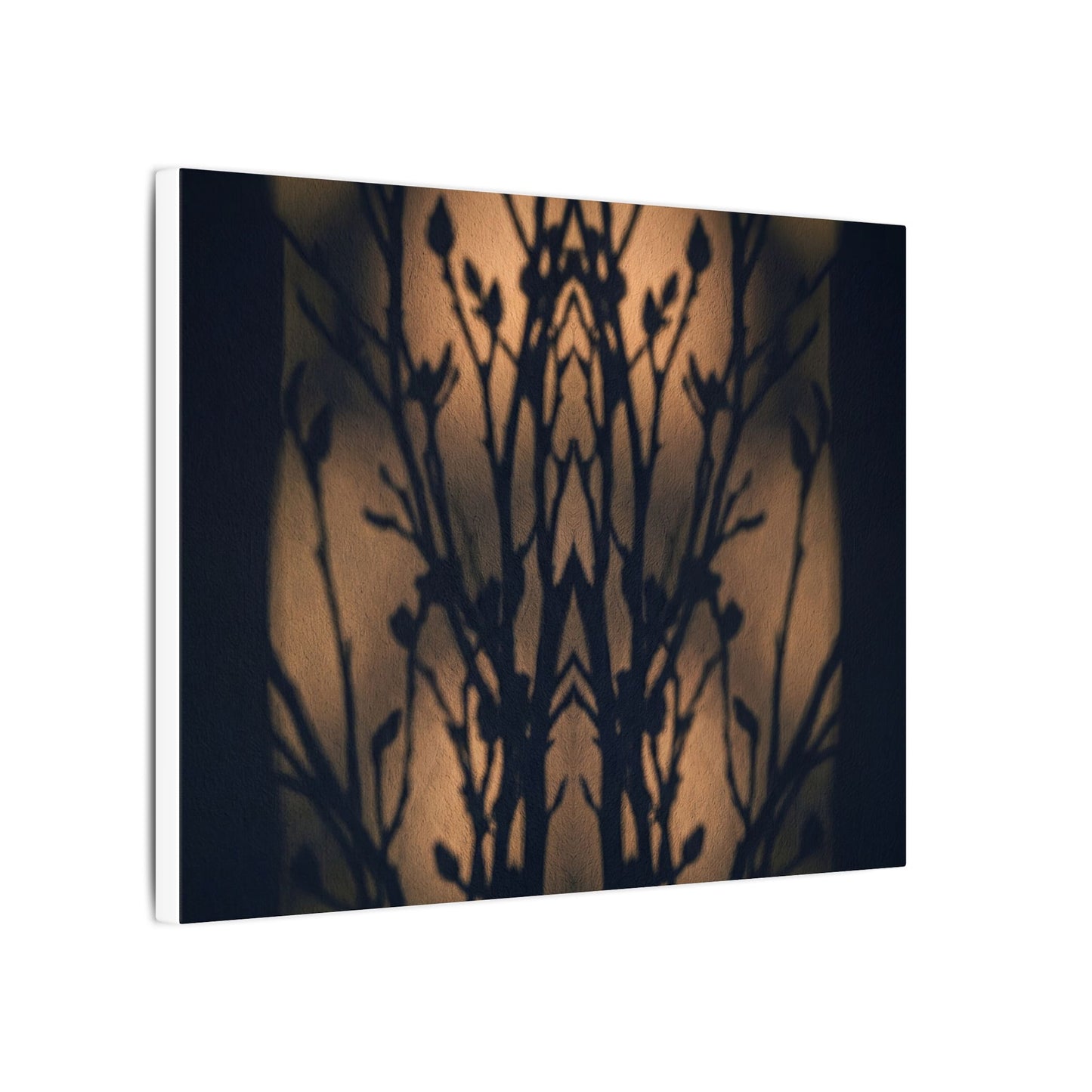 Dark Japandi Shadow Play in Golden Hour | Shadow Zen Canvas Art