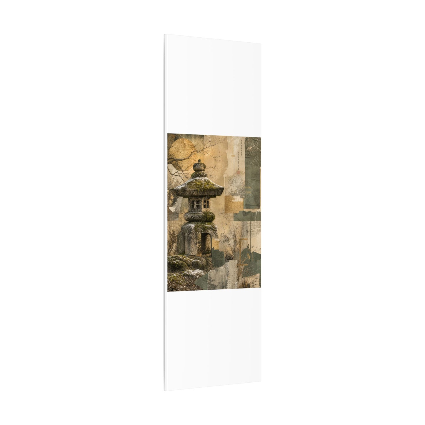 Elegant Stone Lantern Canvas Art - Texture Japandi