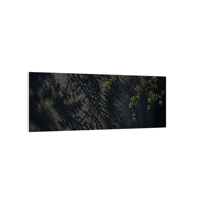 Overcast Shadow Play Canvas Art - Dark Japandi Seijaku