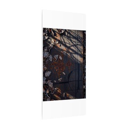Shibui Rust Patina Canvas Art - Dark Japandi Charcoal Ink