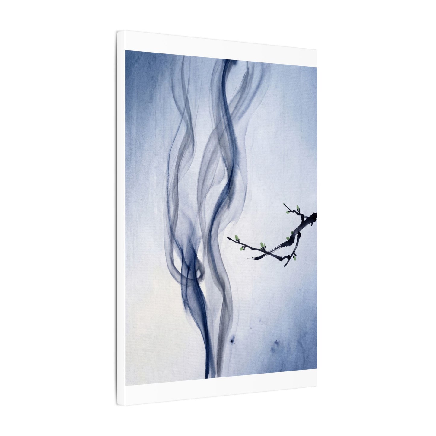 Incense Smoke Spring Canvas Art | Zen Tranquil Design