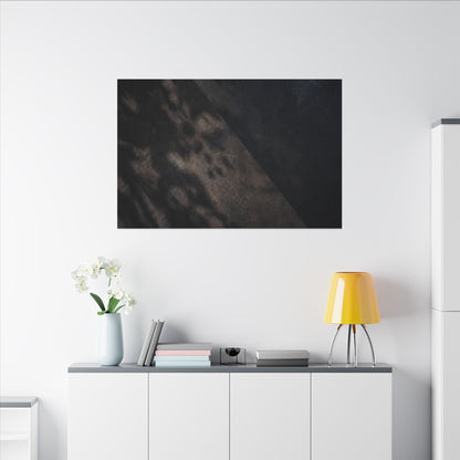 Shadow Play Winter Canvas Art | Dark Japandi Moody Design