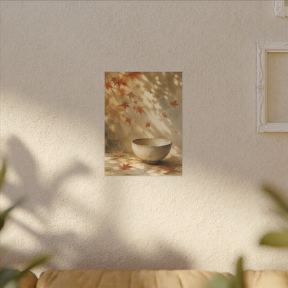 Japandi Ceramic Bowl in Dappled | Watercolor Canvas Art