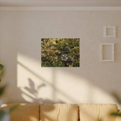 Spring Stone Lantern Gold Repair Canvas Art | Beautiful Decor