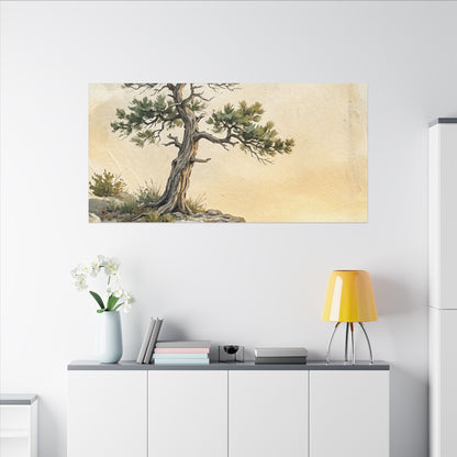 Pine Tree Canvas Art | Summer Japandi Texture Art