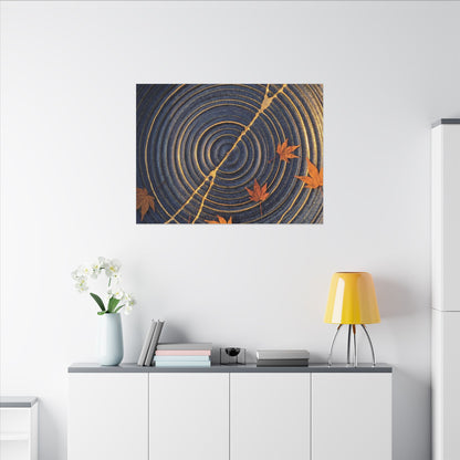 Water Ripple Gold Repair Canvas Art | Healing Kintsugi Art