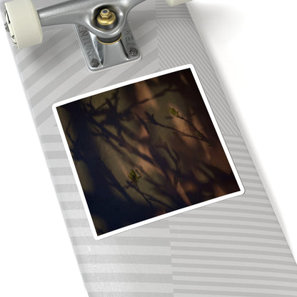 Shadow Play Sticker | Spring Dark Japandi Moody Minimal Art