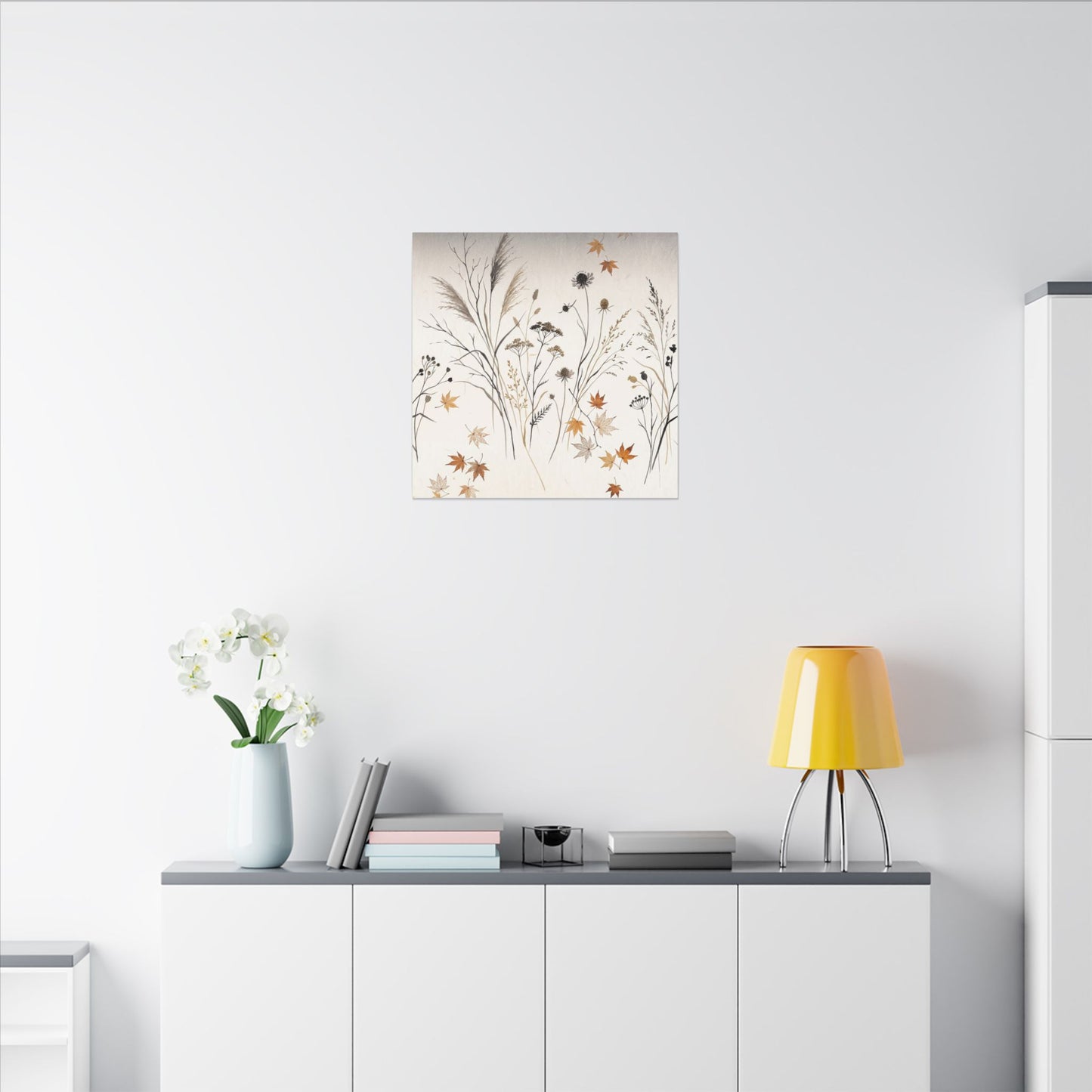 Dawn Dried Flowers Canvas Art - Japandi Kanso