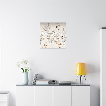 Dawn Dried Flowers Canvas Art - Japandi Kanso