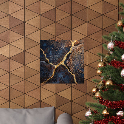 Golden Hour Rust Patina Wall Art Print - Kintsugi Kanso
