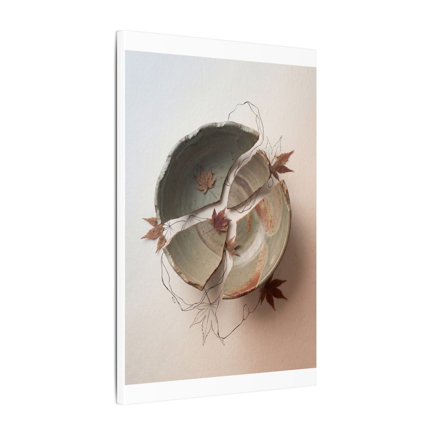 Dawn Ceramic Bowl Canvas Art - Japandi Fukinsei