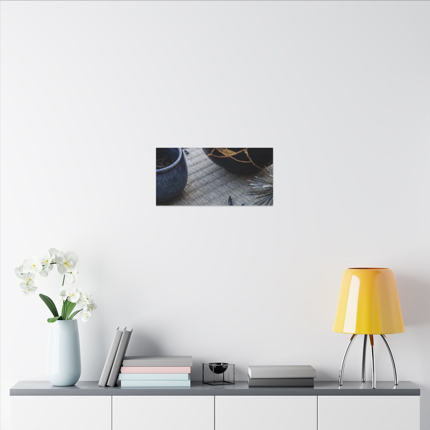 Kintsugi Tea Ceremony in Overcast | Gold Vein Canvas Art