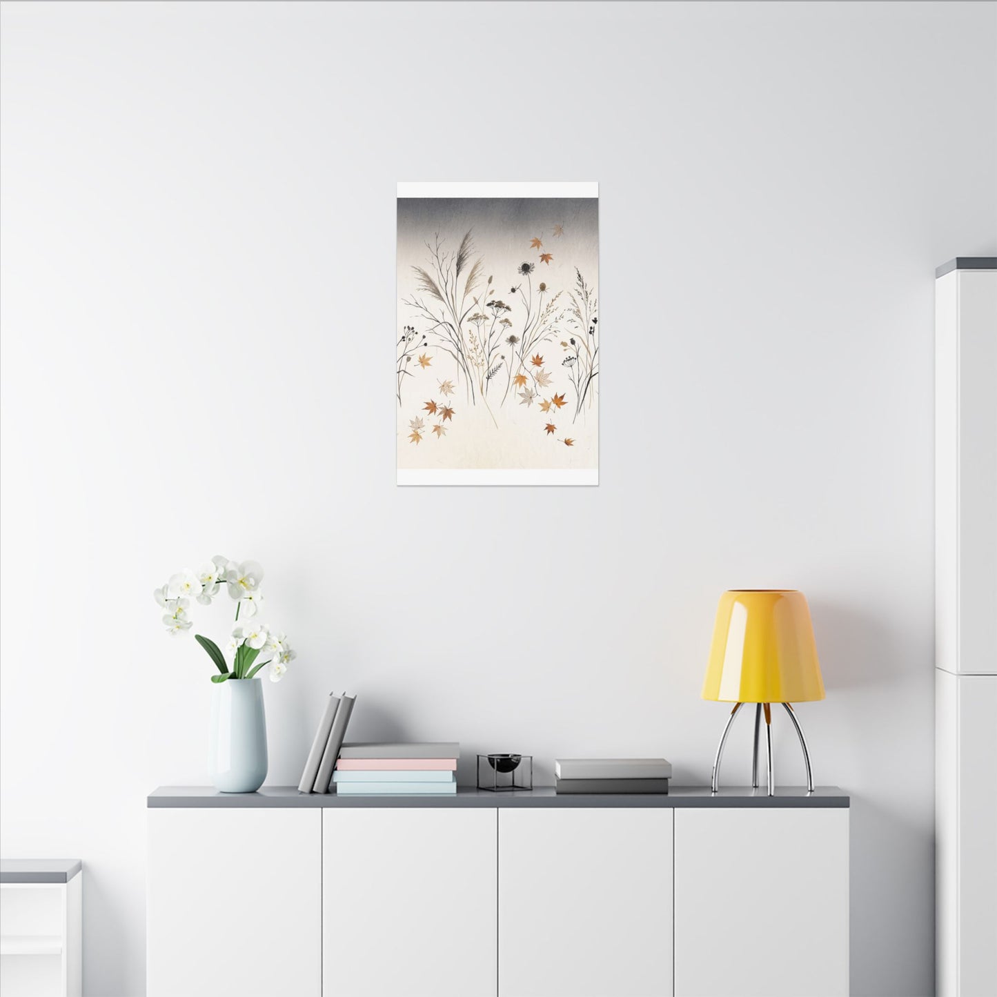 Dawn Dried Flowers Canvas Art - Japandi Kanso