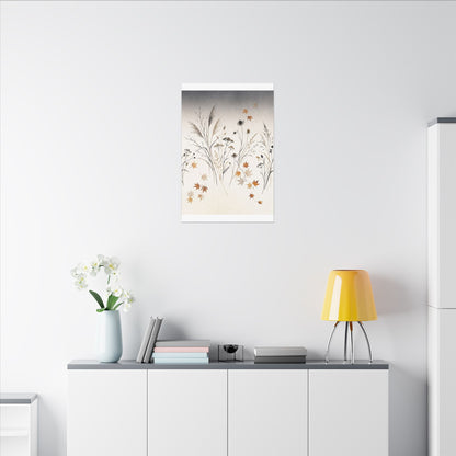 Dawn Dried Flowers Canvas Art - Japandi Kanso